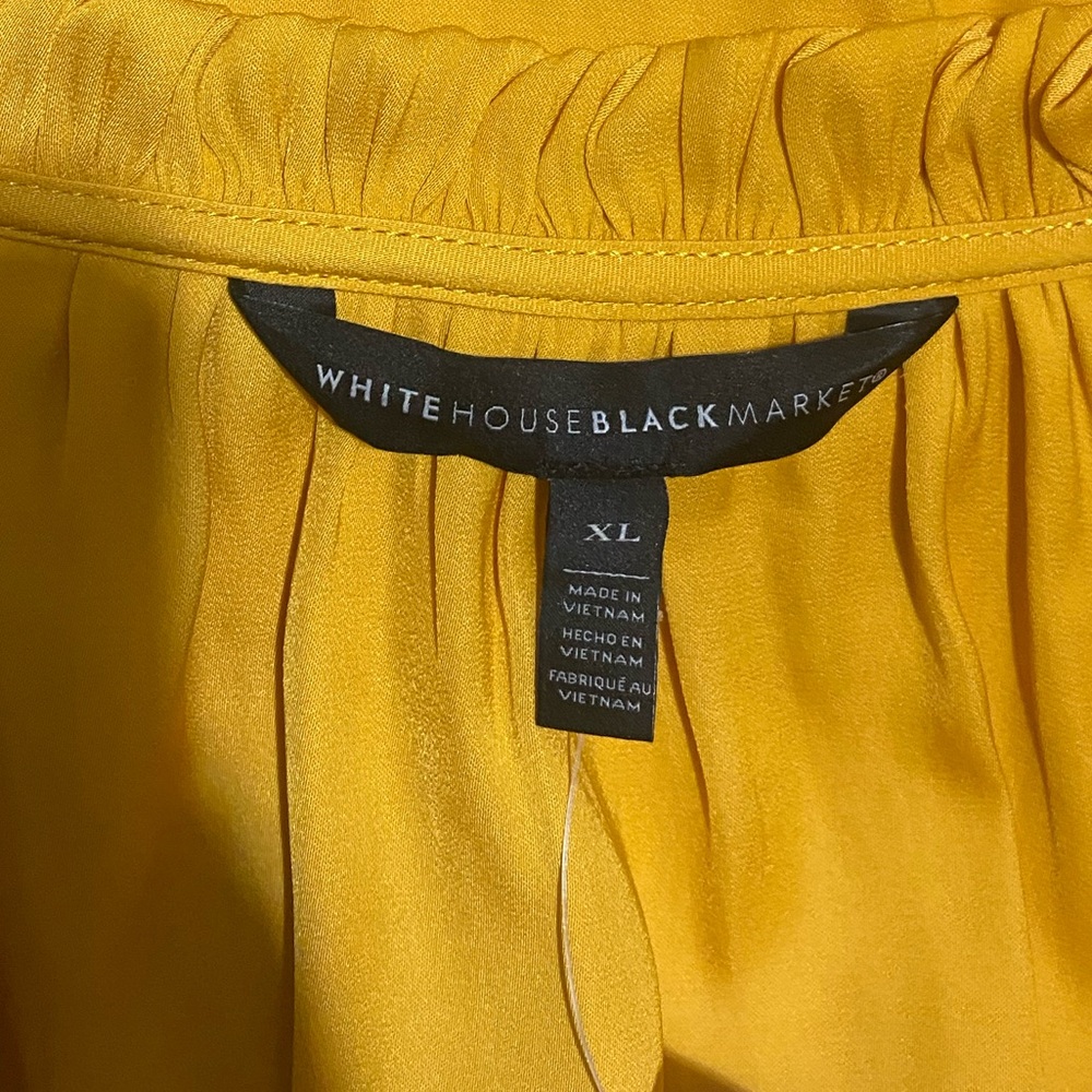 White House black market Elegant Yellow Women's long dress NWT - Picture 7 of 9